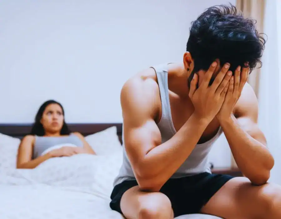 Image of upset man in need of erectile dysfunction treatment Ealing